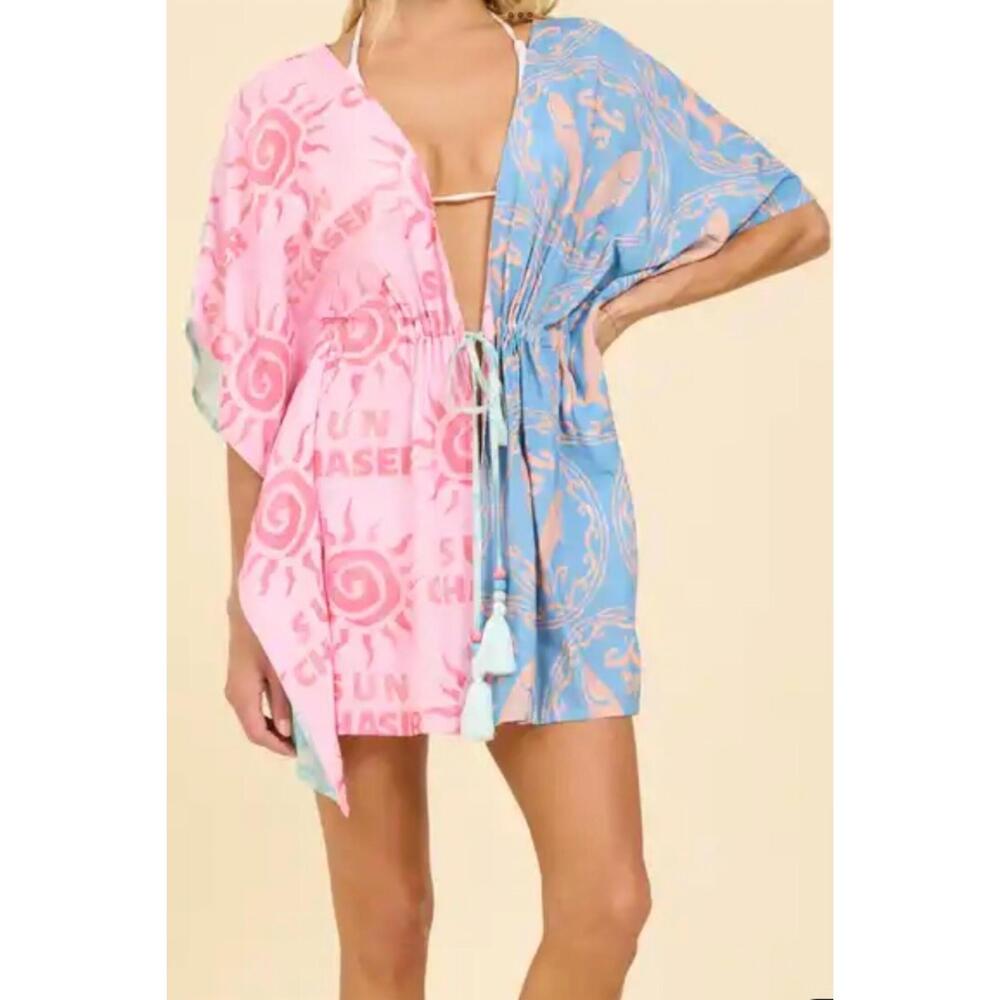 NEW SURF GYPSY sun chaser print coverup in multi